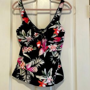 Tommy Bahama L Ginger flower Tankini Top